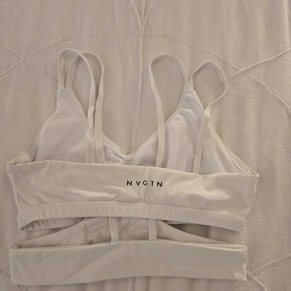 NVGTN Strappy Performance Sports Bra in Ivory